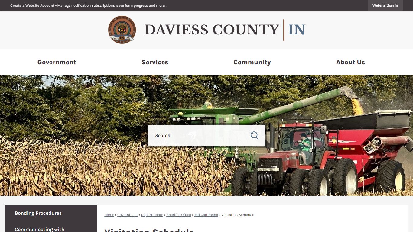 Visitation Schedule | Daviess County, IN