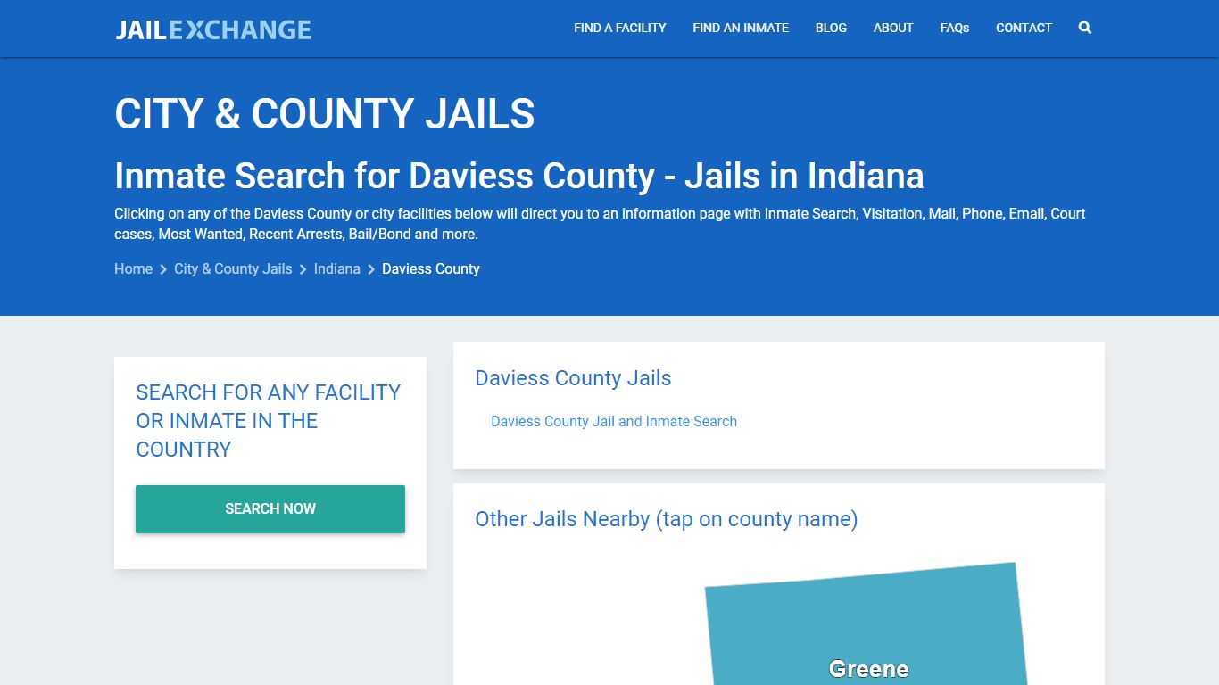 Inmate Search for Daviess County | Jails in Indiana - Jail Exchange